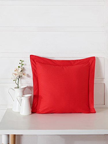 ZIRVEHOME 2er Pack Kissenbezug Kissenhülle 100% Baumwolle 40x40 cm. Cushion Cover (Rot) von ZIRVEHOME