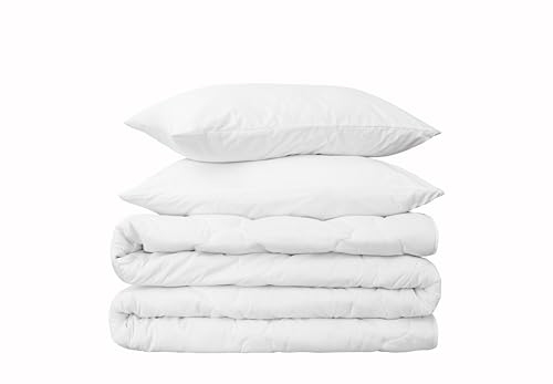 ZIRVEHOME Bettdecke 200x220 cm Steppbettdecke und 2 mal kopfkissen 50x70 cm. 3 teilig Set, allergikergeeinet, 100% Microfaser 4 Jahreszeiten, (200 x 220 + 2 STK 50x70 cm) von ZIRVEHOME