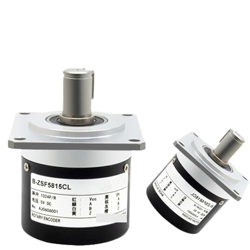 58mm Incremental Rotary Encoder 15mm Flange Shaft Photoelectric Optical Switch AB 2 Phases 10-1024-2048-3600 PPR 5-24VDC(ZSF5815-1500PPR,Drive output) von ZIRXPODSE