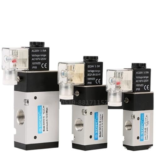 Shengda Pneumatic Components Two-Position Three Way Electromagnetic Valve 3v210-08 3v310 3v410-15 Reversing Valve(3V210-08 DC24V) von ZIRXPODSE
