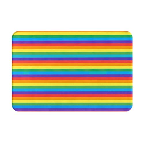 Fußmatte mit Regenbogen-Muster, ideal für verschiedene Haushaltsszenarien von ZISHAK