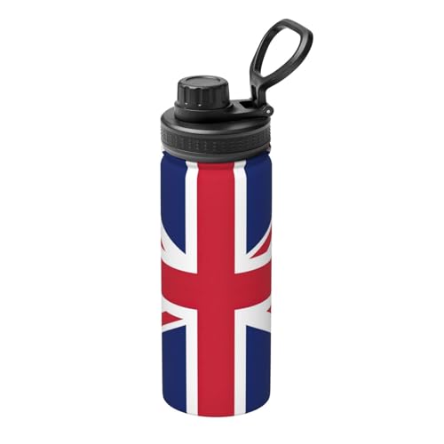 ZISHAK Ultimative isolierte Sport-Trinkflasche mit UK-Flagge, Premium-Edelstahlbecher für Wärmespeicherung von ZISHAK