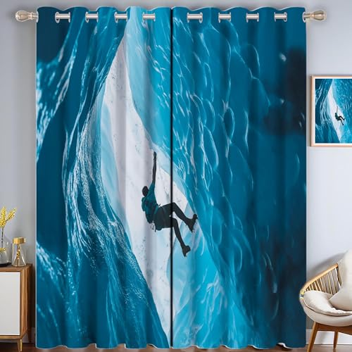 ZISTRCBAO Alaska-Gletscher Verdunkelungsvorhänge, Landschaftsrealismus Thermisch Isoliert Fensterbehandlung Vorhänge Für Wohnzimmer Dekoration, Blau 2 Paneele H182xB91cm ZISTRCBAO Alaska-Gletscher Verdunkelungsvorhänge, Landschaftsrealismus Thermisch Isoliert Fensterbehandlung Vorhänge Für Wohnzimmer Dekoration, Blau 2 Paneele H182xB91cm von ZISTRCBAO