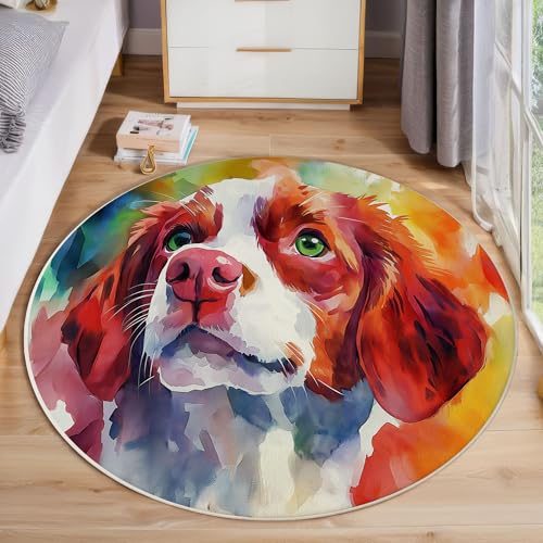 ZISTRCBAO Aquarell Hund Kurzflor Teppich Rund, Niedliches Tier Wohnzimmerteppich, Mehrfarbig Runder Teppich 60cm Round Eingangsbereich Waschbar Weich for Wohnzimmer Schlafzimmer Studie Heimbüro ZISTRCBAO Aquarell Hund Kurzflor Teppich Rund, Niedliches Tier Wohnzimmerteppich, Mehrfarbig Runder Teppich 60cm Round Eingangsbereich Waschbar Weich for Wohnzimmer Schlafzimmer Studie Heimbüro von ZISTRCBAO
