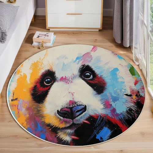 ZISTRCBAO Aquarell Panda rutschfest Runder Teppich 60cm, Tierportrait Runder Teppich Wohnzimmer, Mehrfarbig Dekoration Teppiche Weich Waschbar Für Zuhause Bodenmatte Schlafzimmer Dekorativer Teppiche ZISTRCBAO Aquarell Panda rutschfest Runder Teppich 60cm, Tierportrait Runder Teppich Wohnzimmer, Mehrfarbig Dekoration Teppiche Weich Waschbar Für Zuhause Bodenmatte Schlafzimmer Dekorativer Teppiche von ZISTRCBAO