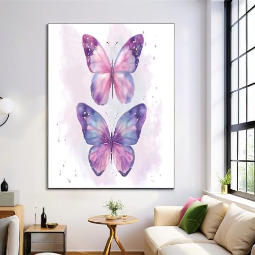 ZISTRCBAO Aquarell Schmetterling Bild Auf Leinwand 80×120 cm, Süß Verträumt Wohnzimmer Deko Wandbild Kunstdruck Auf Leinwand Bild Schlafzimmer über Bett Room Decor Geschenke, Rosa ZISTRCBAO Aquarell Schmetterling Bild Auf Leinwand 80×120 cm, Süß Verträumt Wohnzimmer Deko Wandbild Kunstdruck Auf Leinwand Bild Schlafzimmer über Bett Room Decor Geschenke, Rosa von ZISTRCBAO