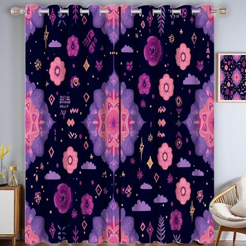 ZISTRCBAO Blumen Schlafzimmervorhänge, Cartoon-Stil Vorhänge Mit ösen Verdunkelung Wärmeschutzvorhang Thermovorhang Für Wohnzimmer Schlafzimmer, Rosa, 2er Set H213xB66cm ZISTRCBAO Blumen Schlafzimmervorhänge, Cartoon-Stil Vorhänge Mit ösen Verdunkelung Wärmeschutzvorhang Thermovorhang Für Wohnzimmer Schlafzimmer, Rosa, 2er Set H213xB66cm von ZISTRCBAO