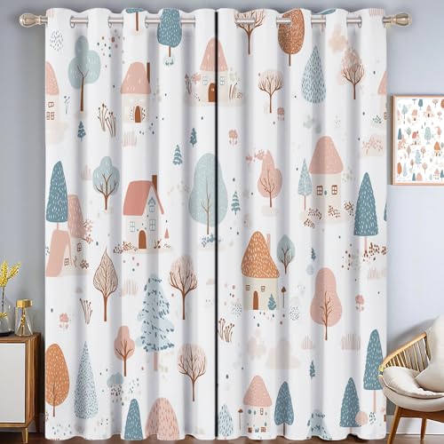 ZISTRCBAO Cartoon-Baum Verdunkelungsvorhänge, Set Mit 2 Paneelen, H213xB137cm, Verdunkelungsvorhang Weiß, Landhausstil Vorhänge Für Wohnzimmer, Gästezimmer ZISTRCBAO Cartoon-Baum Verdunkelungsvorhänge, Set Mit 2 Paneelen, H213xB137cm, Verdunkelungsvorhang Weiß, Landhausstil Vorhänge Für Wohnzimmer, Gästezimmer von ZISTRCBAO