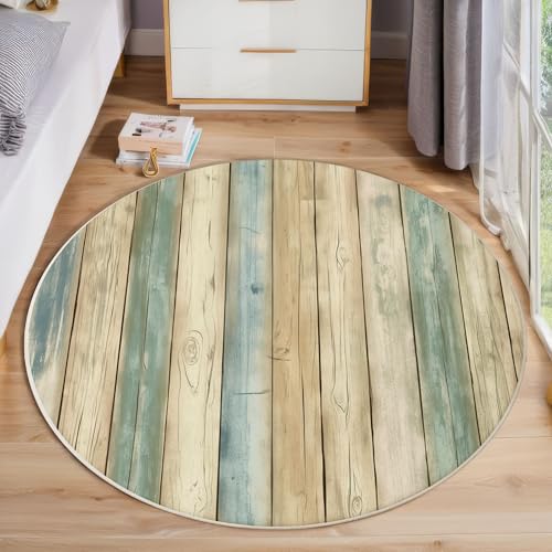 ZISTRCBAO Farbverlauf Holzplankenstruktur rutschfest Runder Teppich 160cm, Retro-Landhausstil Runder Teppich Wohnzimmer, Beige DekorationWeich Waschbar Für Zuhause Bodenmatte Schlafzimmer Dekorativer ZISTRCBAO Farbverlauf Holzplankenstruktur rutschfest Runder Teppich 160cm, Retro-Landhausstil Runder Teppich Wohnzimmer, Beige DekorationWeich Waschbar Für Zuhause Bodenmatte Schlafzimmer Dekorativer von ZISTRCBAO