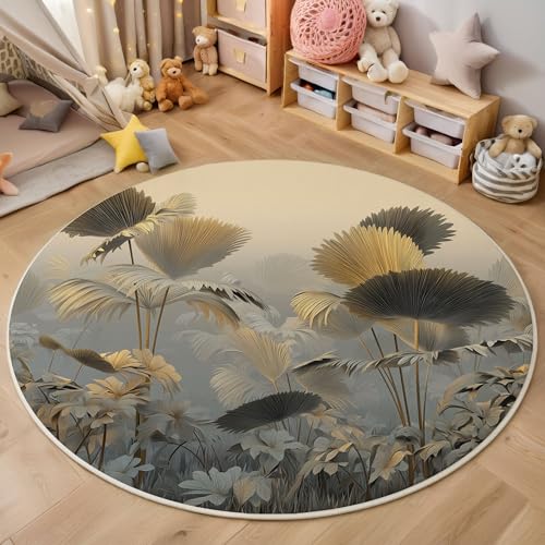ZISTRCBAO Feldpflanzen rutschfest Runder Teppich 120cm, Modern Einfach Runder Teppich Wohnzimmer, Grau Dekoration Teppiche Weich Waschbar Für Zuhause Bodenmatte Schlafzimmer Dekorativer Teppiche ZISTRCBAO Feldpflanzen rutschfest Runder Teppich 120cm, Modern Einfach Runder Teppich Wohnzimmer, Grau Dekoration Teppiche Weich Waschbar Für Zuhause Bodenmatte Schlafzimmer Dekorativer Teppiche von ZISTRCBAO