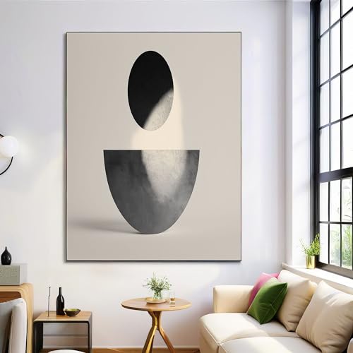 ZISTRCBAO Geometrische Kreise Leinwand Bilder Schlafzimmer, Wandbilder Wohnzimmer Minimalismus Leinwand Bilder Wanddeko Kunstdruck Badezimmer Büro Esszimmer Küche 80×120 cm Ungerahmt, Grau ZISTRCBAO Geometrische Kreise Leinwand Bilder Schlafzimmer, Wandbilder Wohnzimmer Minimalismus Leinwand Bilder Wanddeko Kunstdruck Badezimmer Büro Esszimmer Küche 80×120 cm Ungerahmt, Grau von ZISTRCBAO