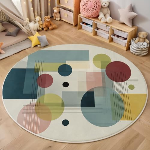 ZISTRCBAO Gepunktete Geometrie Kurzflor Teppich Rund, Minimalismus Wohnzimmerteppich, Hellgrau Runder Teppich 60cm Round Eingangsbereich Waschbar Weich for Wohnzimmer Schlafzimmer Studie Heimbüro ZISTRCBAO Gepunktete Geometrie Kurzflor Teppich Rund, Minimalismus Wohnzimmerteppich, Hellgrau Runder Teppich 60cm Round Eingangsbereich Waschbar Weich for Wohnzimmer Schlafzimmer Studie Heimbüro von ZISTRCBAO