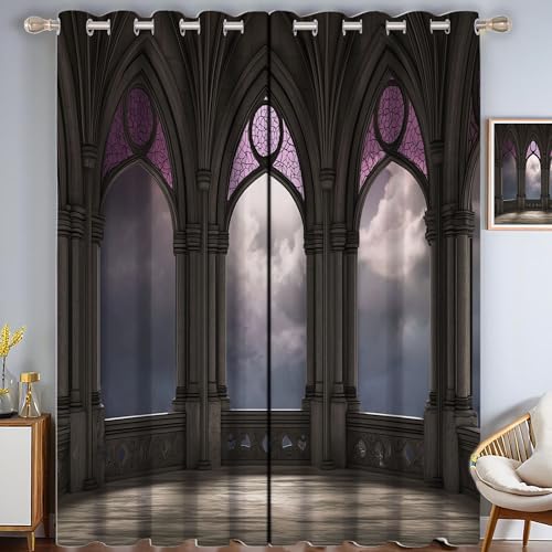 ZISTRCBAO Gotisches Zimmer Verdunkelungsvorhänge, Realistische Landschaft Thermisch Isoliert Fensterbehandlung Vorhänge Für Wohnzimmer Dekoration, Mehrfarbig 2 Paneele H213xB66cm ZISTRCBAO Gotisches Zimmer Verdunkelungsvorhänge, Realistische Landschaft Thermisch Isoliert Fensterbehandlung Vorhänge Für Wohnzimmer Dekoration, Mehrfarbig 2 Paneele H213xB66cm von ZISTRCBAO