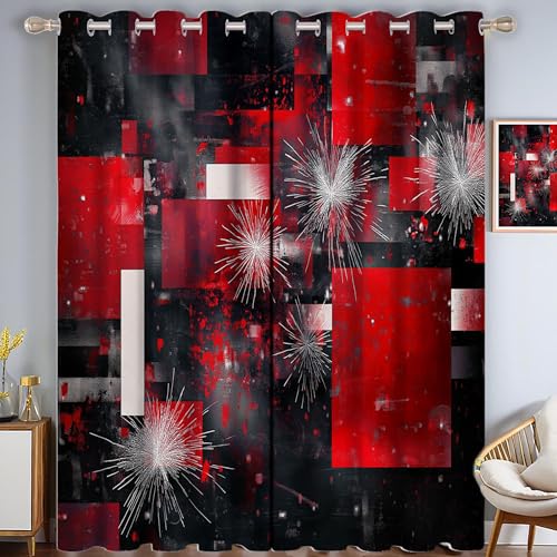 ZISTRCBAO Gradientengeometrie Verdunkelungsvorhänge, Aquarellstil Thermisch Isoliert Fensterbehandlung Vorhänge Für Wohnzimmer Dekoration, Rot 2 Paneele H213xB137cm ZISTRCBAO Gradientengeometrie Verdunkelungsvorhänge, Aquarellstil Thermisch Isoliert Fensterbehandlung Vorhänge Für Wohnzimmer Dekoration, Rot 2 Paneele H213xB137cm von ZISTRCBAO