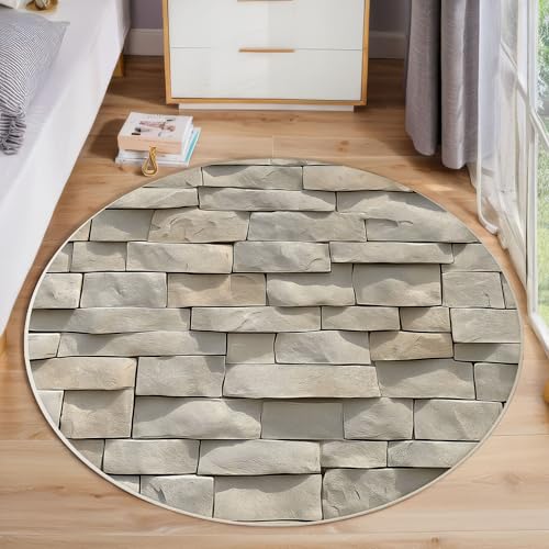 ZISTRCBAO Graue Steinmauer Kurzflor Teppich Rund, Nahtlose Textur Wohnzimmerteppich, Grau Runder Teppich 80cm Round Eingangsbereich Waschbar Weich for Wohnzimmer Schlafzimmer Studie Heimbüro ZISTRCBAO Graue Steinmauer Kurzflor Teppich Rund, Nahtlose Textur Wohnzimmerteppich, Grau Runder Teppich 80cm Round Eingangsbereich Waschbar Weich for Wohnzimmer Schlafzimmer Studie Heimbüro von ZISTRCBAO