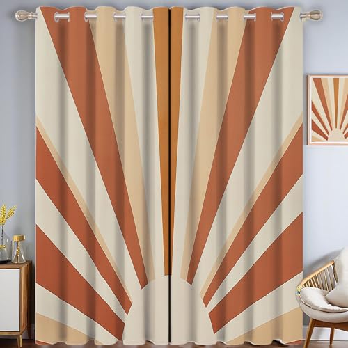 ZISTRCBAO Sonne Regenbogen Streifen Verdunkelungsvorhänge, Boho-Stil Thermisch Isoliert Fensterbehandlung Vorhänge Für Wohnzimmer Dekoration, Terrakotta 2 Paneele H182xB91cm ZISTRCBAO Sonne Regenbogen Streifen Verdunkelungsvorhänge, Boho-Stil Thermisch Isoliert Fensterbehandlung Vorhänge Für Wohnzimmer Dekoration, Terrakotta 2 Paneele H182xB91cm von ZISTRCBAO