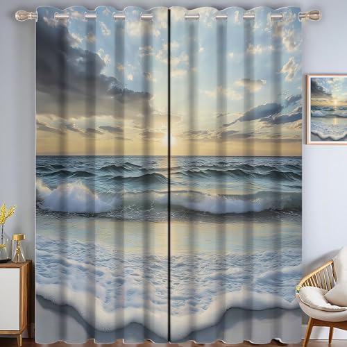 ZISTRCBAO Sonnenuntergang Am Strand Verdunkelungsvorhänge, Meereslandschaft Thermisch Isoliert Fensterbehandlung Vorhänge Für Wohnzimmer Dekoration, Mehrfarbig 2 Paneele H99xB68.5cm ZISTRCBAO Sonnenuntergang Am Strand Verdunkelungsvorhänge, Meereslandschaft Thermisch Isoliert Fensterbehandlung Vorhänge Für Wohnzimmer Dekoration, Mehrfarbig 2 Paneele H99xB68.5cm von ZISTRCBAO
