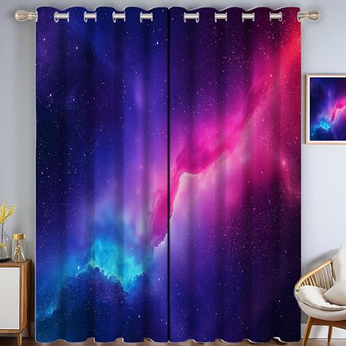 ZISTRCBAO Universum Galaxie Verdunkelungsvorhänge, Weltraumthema Thermisch Isoliert Fensterbehandlung Vorhänge Für Wohnzimmer Dekoration, Lila 2 Paneele H213xB66cm ZISTRCBAO Universum Galaxie Verdunkelungsvorhänge, Weltraumthema Thermisch Isoliert Fensterbehandlung Vorhänge Für Wohnzimmer Dekoration, Lila 2 Paneele H213xB66cm von ZISTRCBAO