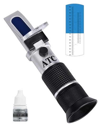 ZITFRI 2 in 1 Honig Refraktometer mit ATC Imker Refraktometer Brix 58-90% Wassergehalt im Honig 12-32% Refractometer Honig Handrefraktometer für Honig Zuckersirup Fruchtmarmelade Melasse von ZITFRI