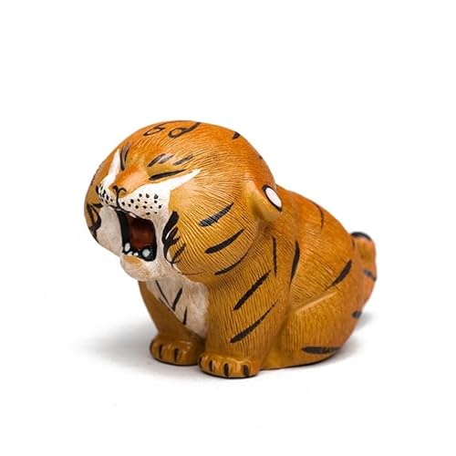Handgefertigtes Teetier, Lila Sand Tee Haustier Glück Tiger Statue Desktop Nette Dekoration Handgemachte Skulptur Handwerk Hause Tee-Set von ZIUBMVDYC