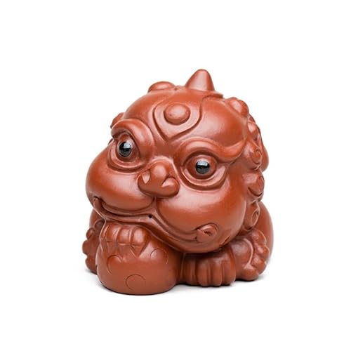 Handgefertigtes Teetier, Lila Sand Tee Haustier handgemachte glückliche Löwe Statue Ornamente Tisch Handwerk chinesische Home Tea Room Tee-Set Dekoration von ZIUBMVDYC