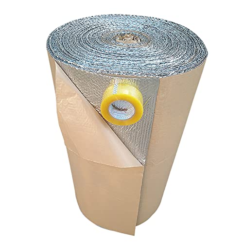 Isolierfolie, Blasenreflexion, Wärmedämmschicht, reflektierende , gerollter Schaumstoffkern, Strahlungsbarriere, sichere Wärmedämmung(1x5m(3.2x16.4ft)) von ZIUBMVDYC