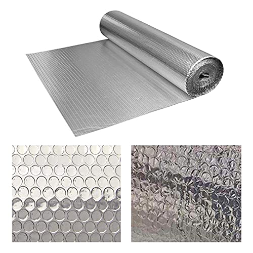 Isolierfolie, Isolierrolle, Folienisolierung, Heizkörper, wärmereflektierender Reflektor, Luftpolsterfolie, Energie sparen, doppelte Aluminium-Luftpolsterfolien-Isolierung(1x30m) von ZIUBMVDYC