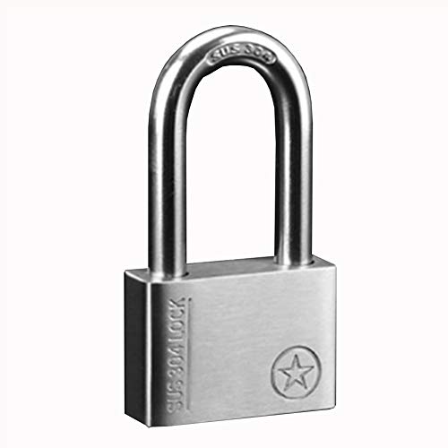 Langes Schlüsselring-Vorhängeschloss, rostfreies und diebstahlsicheres Sicherheitstürschloss, Schlosskörperbreite 30 mm, 40, 50, 60, 4 Schlüssel(30x66mm) von ZIUBMVDYC