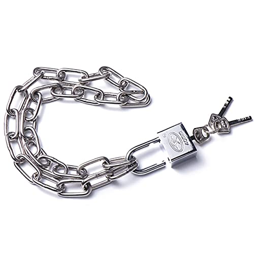Robustes Kettenschloss aus Stahl, Fahrräder mit Vorhängeschlössern, Zäune, Lagerschlösser, Sicherheitsschloss(0.8m,8mm) von ZIUBMVDYC