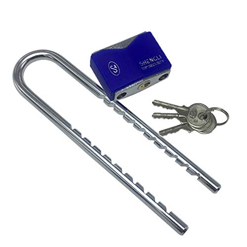 Vorhängeschloss mit 3 Schlüsseln, Länge kann frei eingestellt werden, Schlossraum 14,5 x 2,8 cm, 19, verwendet for Lagerschrank, Zaun, Lagertürschloss(Long lock) von ZIUBMVDYC