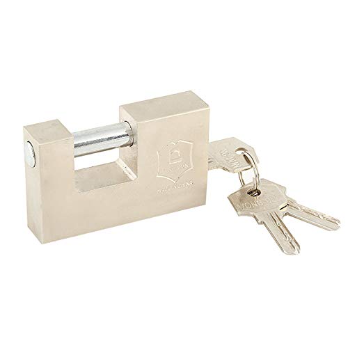 Vorhängeschloss mit horizontalem Schlüssel und 3 Schlüsseln, verwendet for das Schloss von Zaun-Lagercontainern, Breite des Schlosskörpers 70 mm, 80, 90(90mm) von ZIUBMVDYC