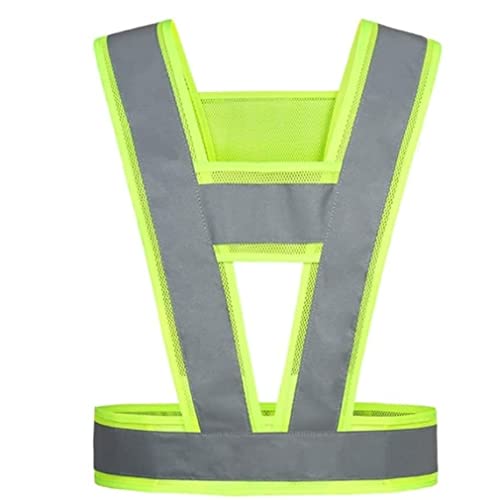Warnwesten, Hohe Sichtbarkeit, Nachtlauf, verstellbarer Riemen, atmungsaktive Löcher, ultradünne, leichte Sicherheit mit 360°-Sichtbarkeitskonstruktion(Yellow) von ZIUBMVDYC