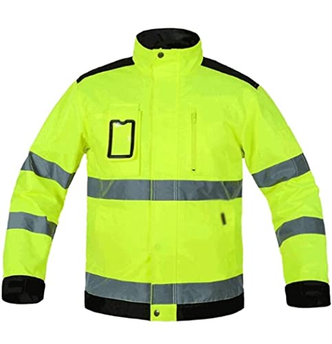 Warnwesten, Hohe Sichtbarkeit, Sicherheit mit mehreren Griffen for Outdoor-Sportarten, Nachtreisen, Bauwesen, 1 Stück(4XL(190/114A)) von ZIUBMVDYC