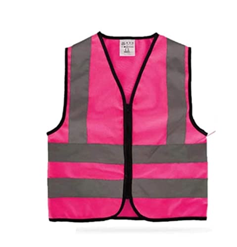 Warnwesten, Hohe Sichtbarkeit, Verkehrssicherheit mit Streifen, geeignet for Außenkonstruktionen, 1 Stück(Pink,4XL) von ZIUBMVDYC