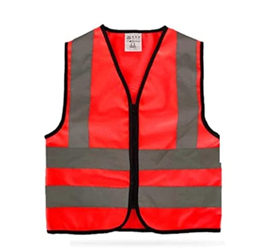 Warnwesten, Hohe Sichtbarkeit, Verkehrssicherheit mit Streifen, geeignet for Außenkonstruktionen, 1 Stück(Red,4XL) von ZIUBMVDYC