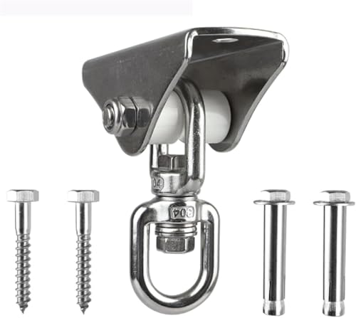 ZIUBMVDYC Hochbelastbare Schaukelaufhänger, 1set Schaukelhaken Edelstahl 360° Schwenkbeschläge for Stuhl von ZIUBMVDYC
