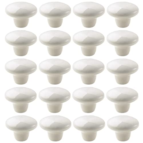 ZIUBMVDYC Keramikknöpfe Türgriffe, 20 Stück nordische Einloch-Griffe, Schrankgriffe, Möbelgriffe, Keramikknäufe(Light Grey) von ZIUBMVDYC