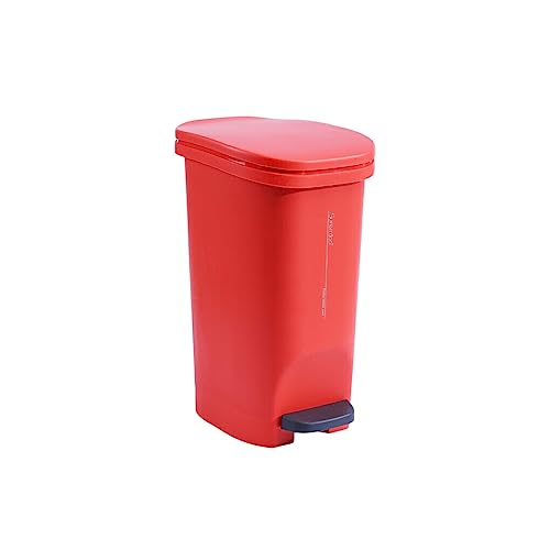 ZIUBMVDYC Mülleimer, 1 STÜCK 10L Mülleimer Fußpedal, for Haushaltsküche Wohnzimmer Reinigungswerkzeuge(Red) von ZIUBMVDYC