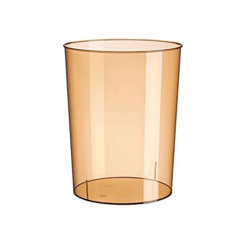 ZIUBMVDYC Mülleimer, 1 Stück transparenter Mülleimer, offener Typ, Müllaufbewahrung, rund, for Haushalt, Zuhause, Badezimmer, Geschäft, Auto, 10 l(Transparent Orange) von ZIUBMVDYC