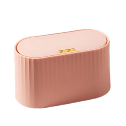 ZIUBMVDYC Mülleimer, 1 Stück winziger Mülleimer vom Presstyp – leichter und stilvoller Arbeitsplatten-Badezimmer-Abfalleimer, ergonomisch(Light wine red) von ZIUBMVDYC