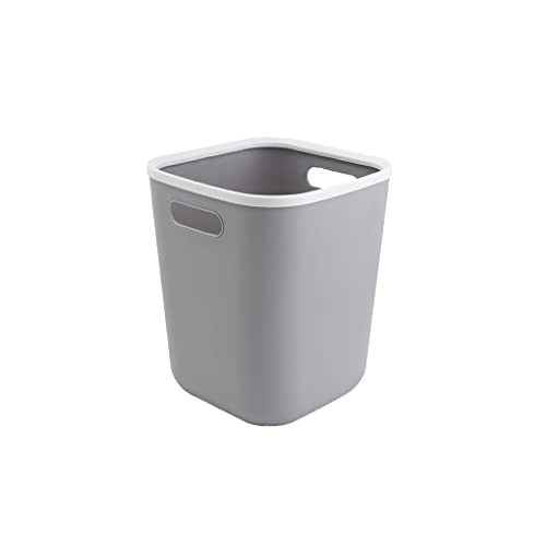 ZIUBMVDYC Mülleimer, 1 stücke Abfalleimer mit Griffen Müll Home Office Lagerung Cube Recycling Korb Mülleimer(Grey) von ZIUBMVDYC