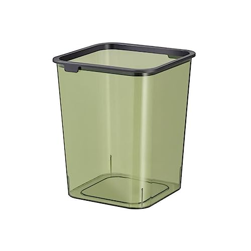 ZIUBMVDYC Mülleimer, 1 stücke Einfache Reinigung Lagerung Container Ordentlich Robuste ABS Altpapier Bins for Schlafzimmer Eimer(Versailles Green) von ZIUBMVDYC