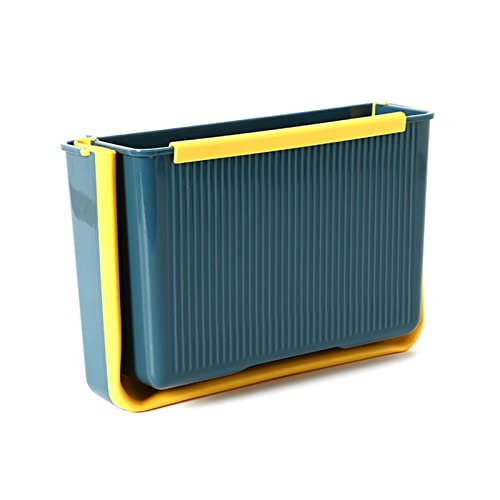 ZIUBMVDYC Mülleimer, 1 x hängender, faltbarer Mini-Mülleimer for Küchenschranktüren, Autos, Schlafzimmer und Badezimmer(Blue) von ZIUBMVDYC