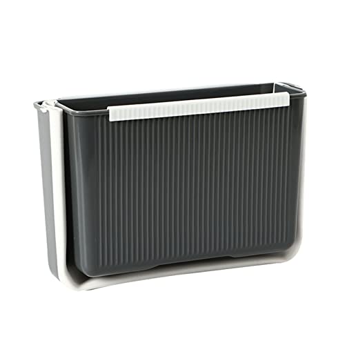 ZIUBMVDYC Mülleimer, 1 x hängender, faltbarer Mini-Mülleimer for Küchenschranktüren, Autos, Schlafzimmer und Badezimmer(Grey) von ZIUBMVDYC