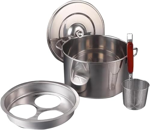 ZIUBMVDYC Nudelkocher mit Siebkörben, Nudelkocher-Set aus Edelstahl mit Siebkorb – Müheloses Kochen, Dämpfen und Abgießen – Perfekt for Pasta, Gemüse und mehr(5 Holes) von ZIUBMVDYC