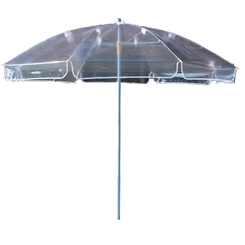 ZIUSFAC 220cm Sonnenschirm Durchsichtiger Regenschirm Extra Groß Terrassenschirm Klar Balkonschirm Wasserdicht Marktschirm Höhenverstellbar von ZIUSFAC