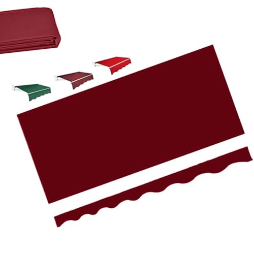 ZIUSFAC 2×1.5m Markise Ersatzstoff Terrassenmarkise Ersatzbespannung Gelenkarmmarkise Stoff Sonnenschutz Markisenstoff Wasserdicht Markisentuch(Burgundy,(13x11.5ft) 4x3.5m) von ZIUSFAC