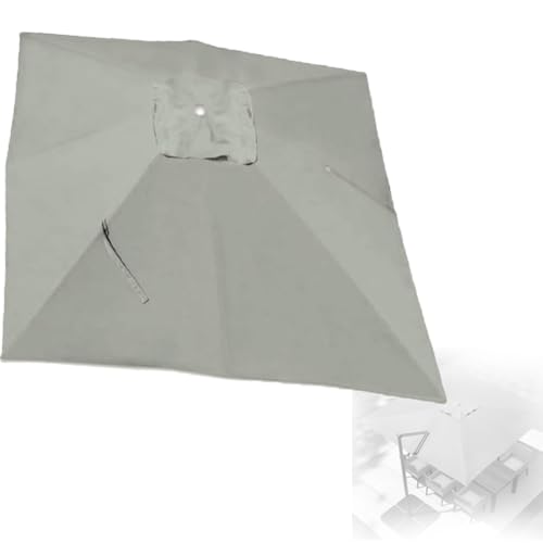 ZIUSFAC Ampelschirm Ersatzbezug 8 Rippen Ersatz-Sonnenschirm Überdachung Ersatzabdeckung 250×250cm Ersatzdach Für Terrassenschirm- Quadratisch(Top,2.5x2.5m (8.2x8.2ft)) von ZIUSFAC