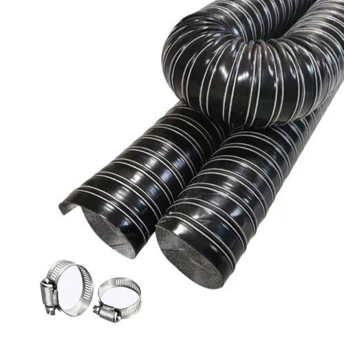 ZIUSFAC Automobil-Luftkanalschlauch 51mm 76mm Rauchabsaugung Schlauch Schwarz Lüftungsschlauch Flexiblem Lufteinlassrohr Kühlk Flexschlauch Länge 4m(42mm-1.7in) von ZIUSFAC