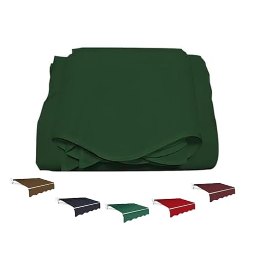 ZIUSFAC Einziehbar Sonnenmarkise Ersatztuch Stoff Markisentuch 2.5m 3.5m 4m 5m Markise Ersatzbespannung Gelenkarmmarkise Ersatzstoff(Green,(6.6x5ft) 2x1.5m) von ZIUSFAC